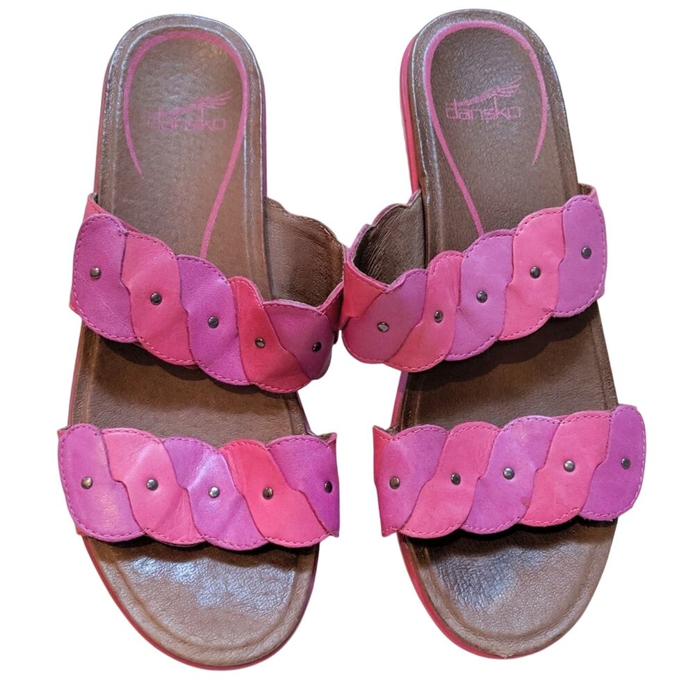 Dansko pink & lavender sandals sz 39